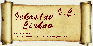 Vekoslav Ćirkov vizit kartica
